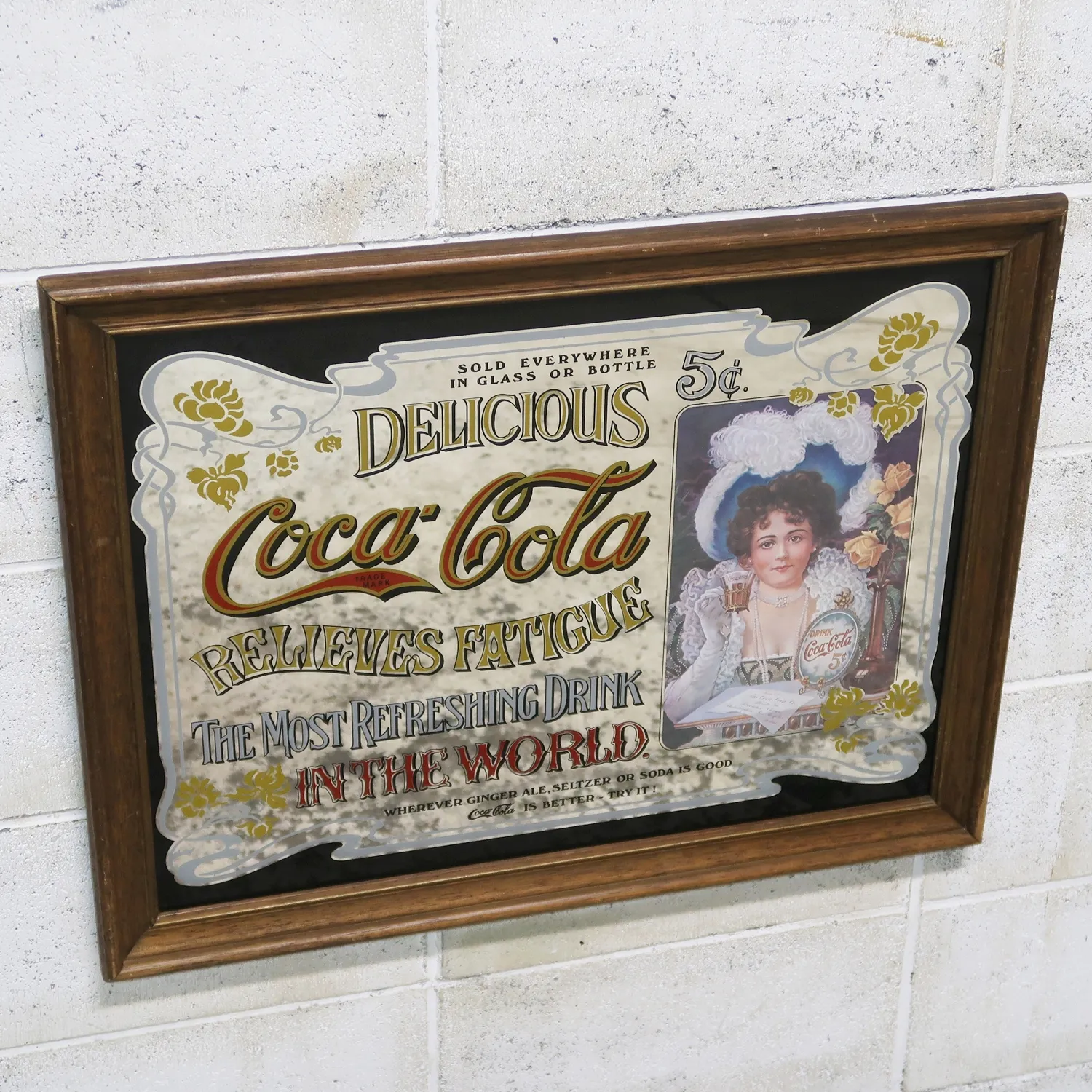 Coca Cola ビンテージ パブミラー ｜ glow ANTIQUES