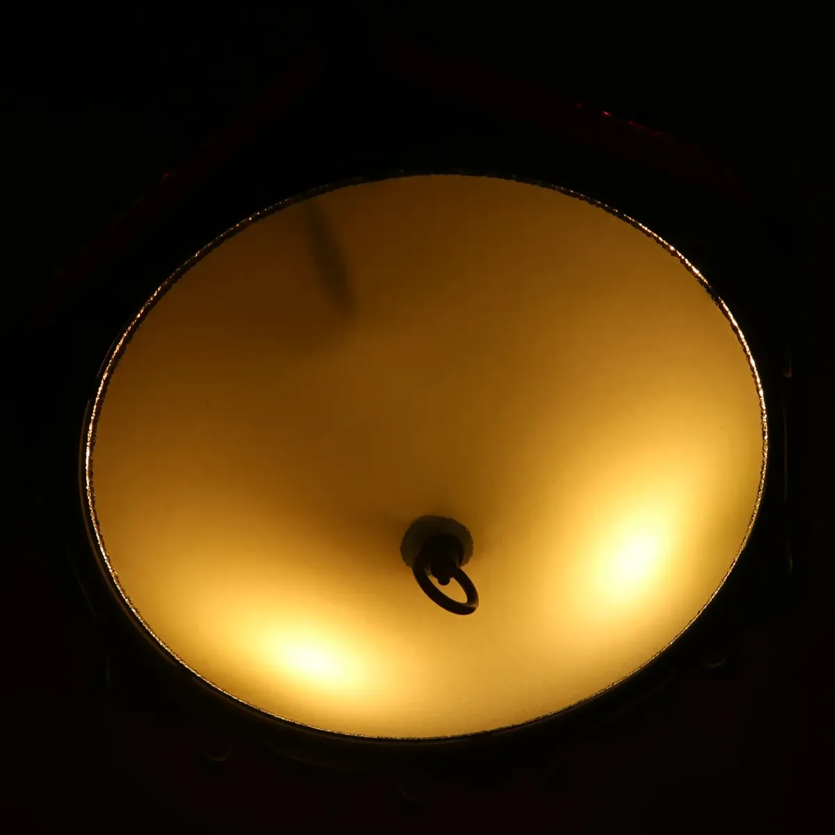 アンティーク アイアン×ガラス ペンダントランプ 3灯