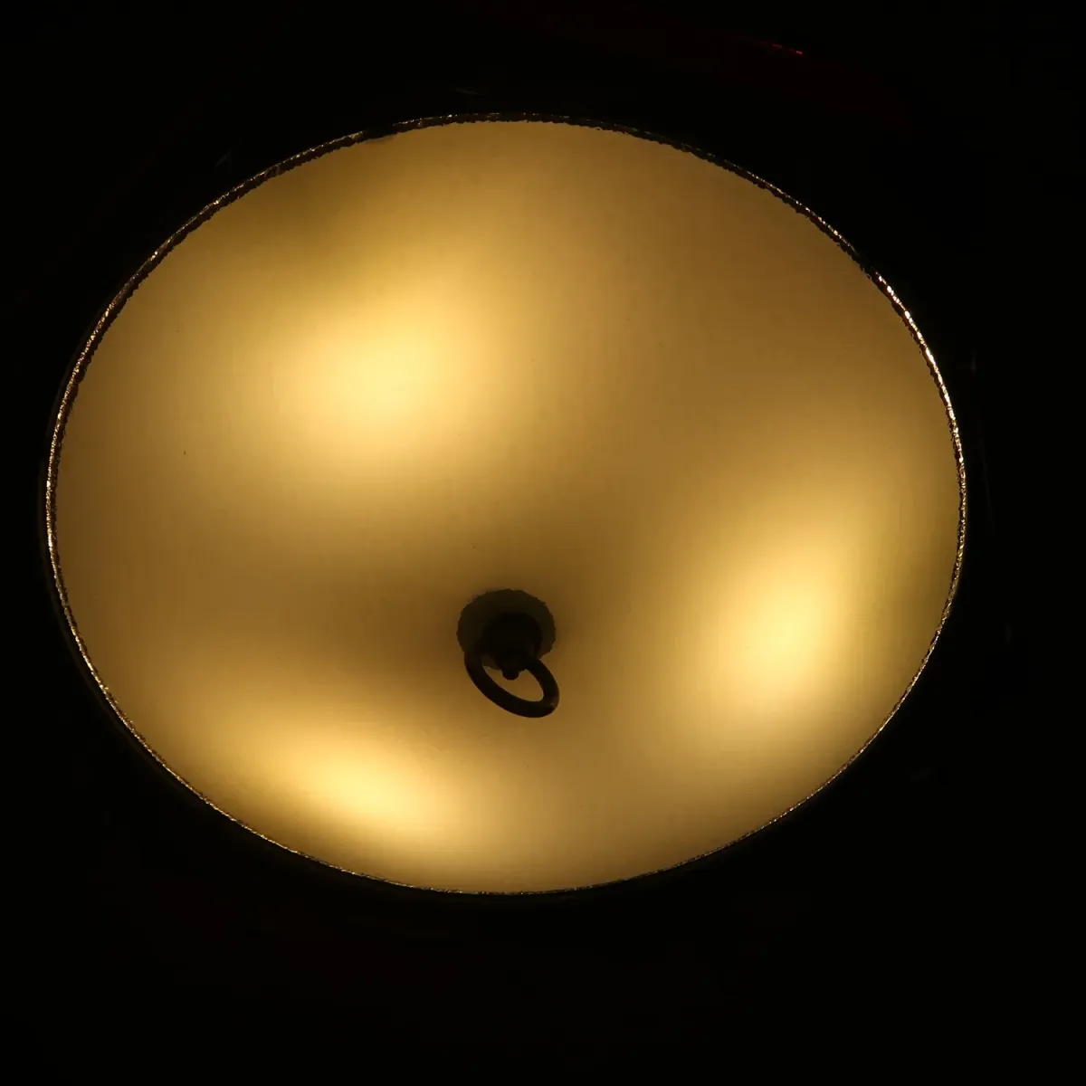 アンティーク アイアン×ガラス ペンダントランプ 3灯