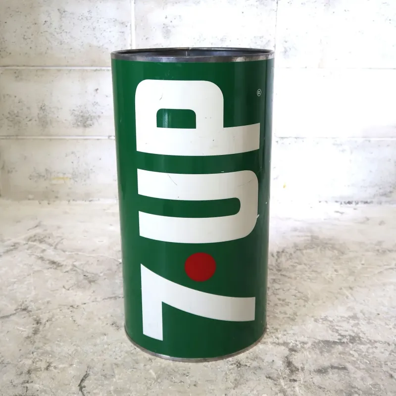 7up ビンテージ メタルゴミ箱