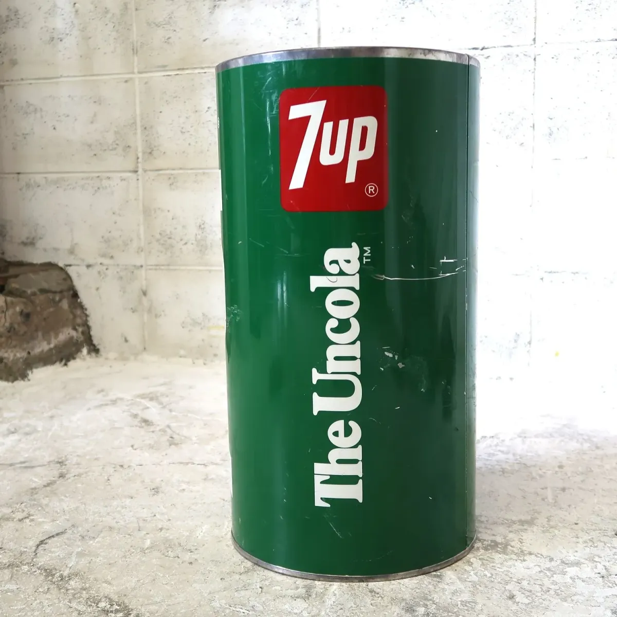 7up ビンテージ メタルゴミ箱