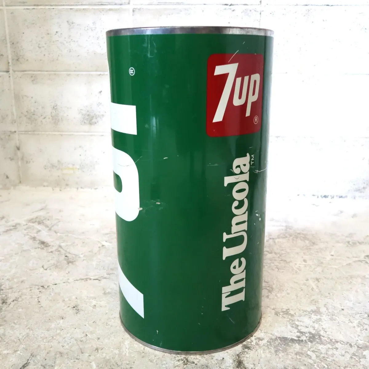 7up ビンテージ メタルゴミ箱