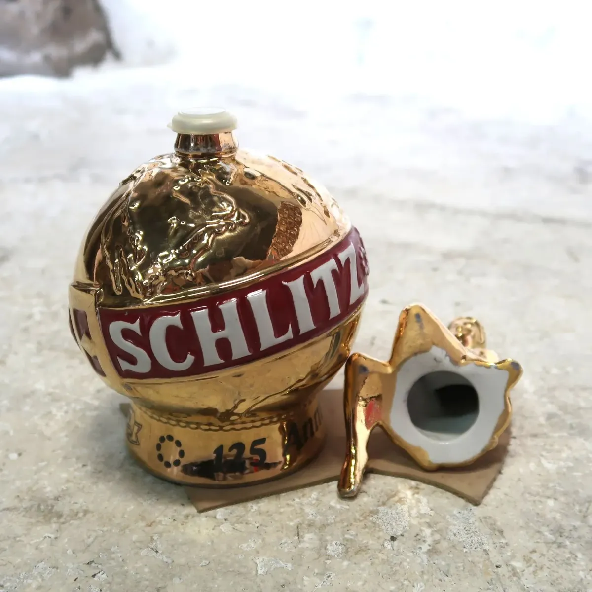 Schlitz ビンテージ セラミックボトル デキャンタ