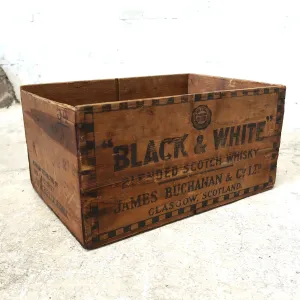 BLACK & WHITE ビンテージ ウッドボックス