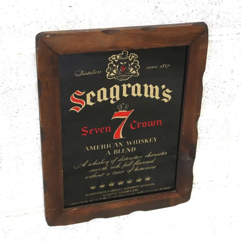 Seagram's ビンテージ パブミラー