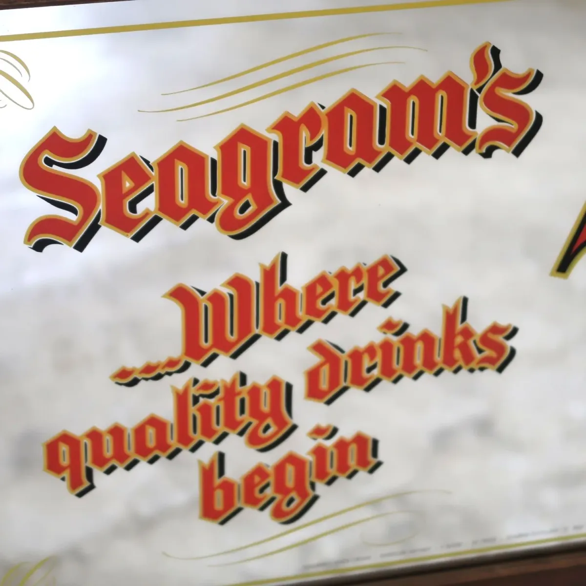 Seagram's ビンテージ パブミラー