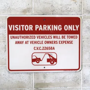 ロードサイン VISITOR PARKING ONLY