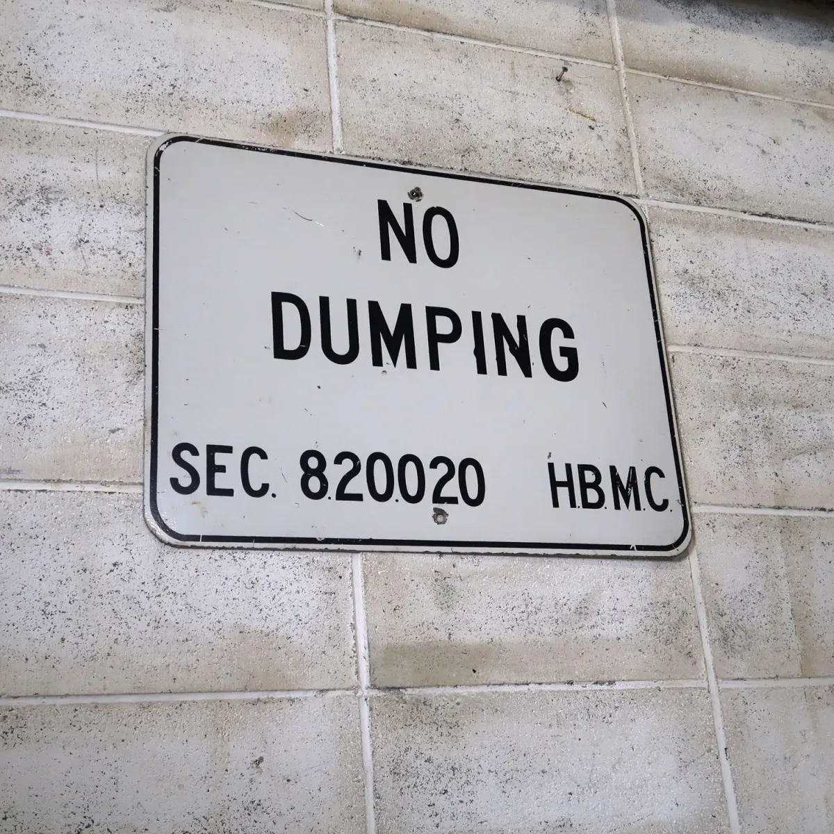 NO DUMPING ビンテージ メタルサイン