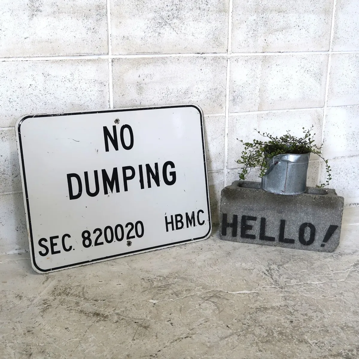 NO DUMPING ビンテージ メタルサイン