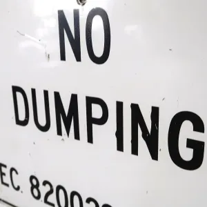 NO DUMPING ビンテージ メタルサイン