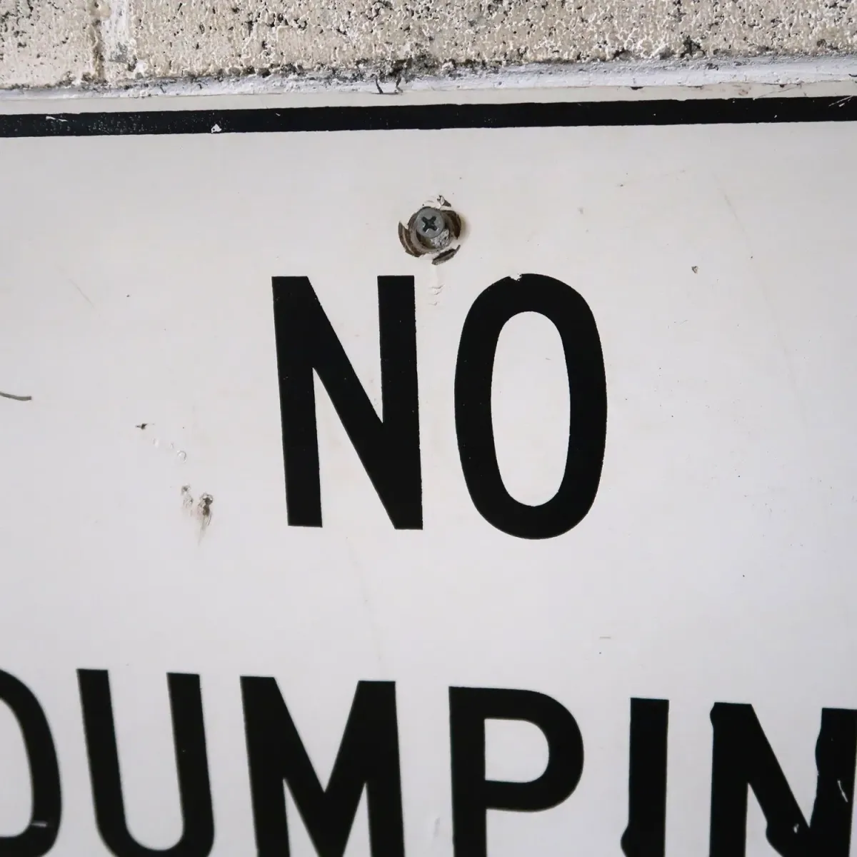 NO DUMPING ビンテージ メタルサイン