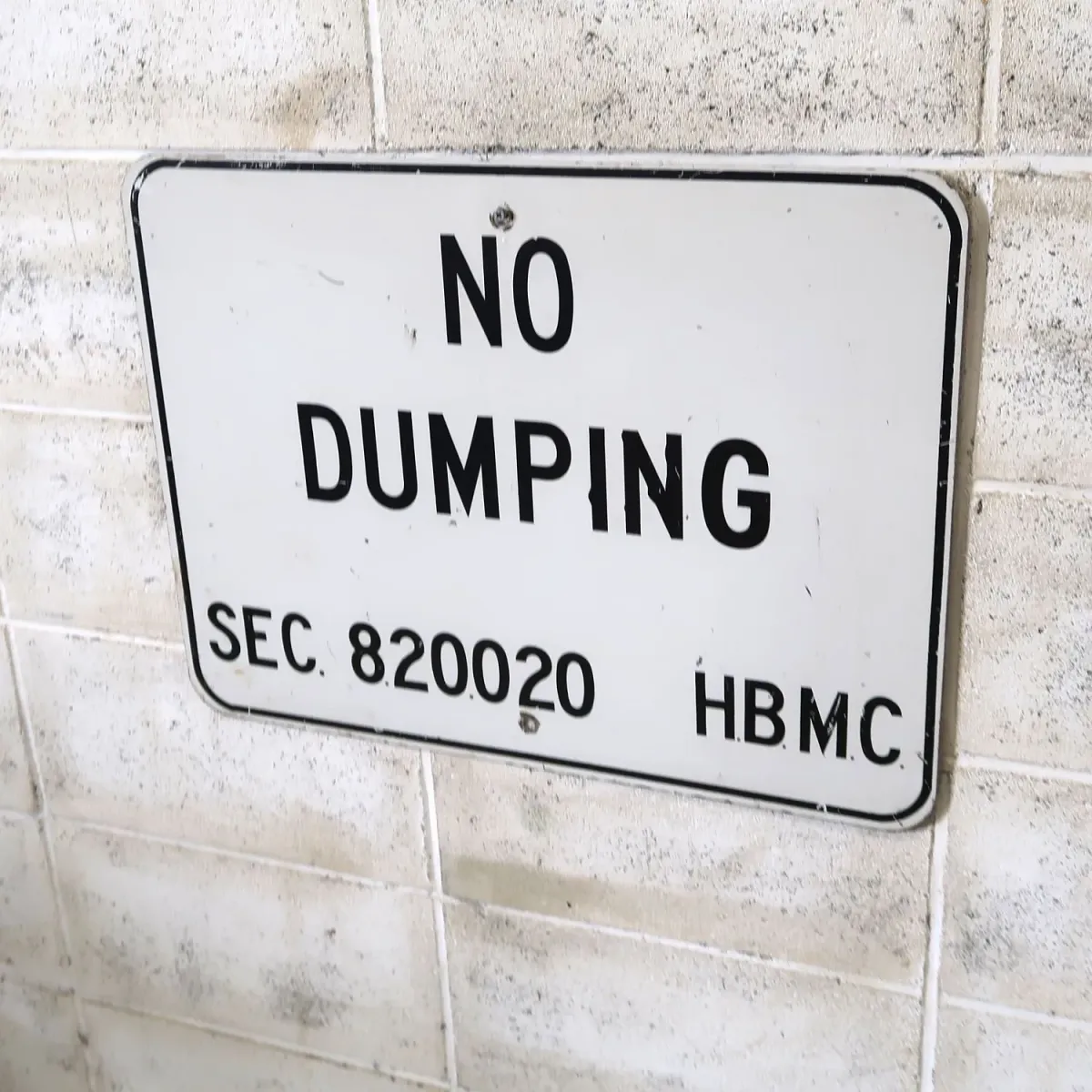 NO DUMPING ビンテージ メタルサイン