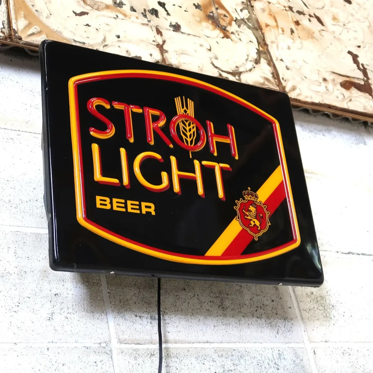 STROH LIGHT BEER ビンテージ ネオンデザイン ライトサイン