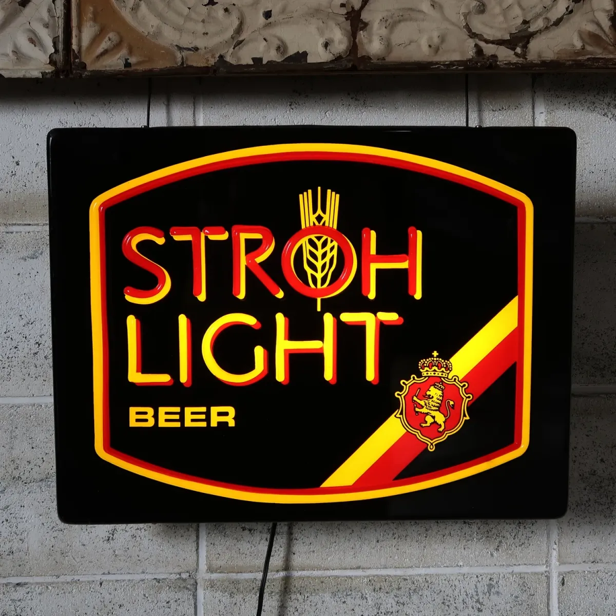 STROH LIGHT BEER ビンテージ ネオンデザイン ライトサイン