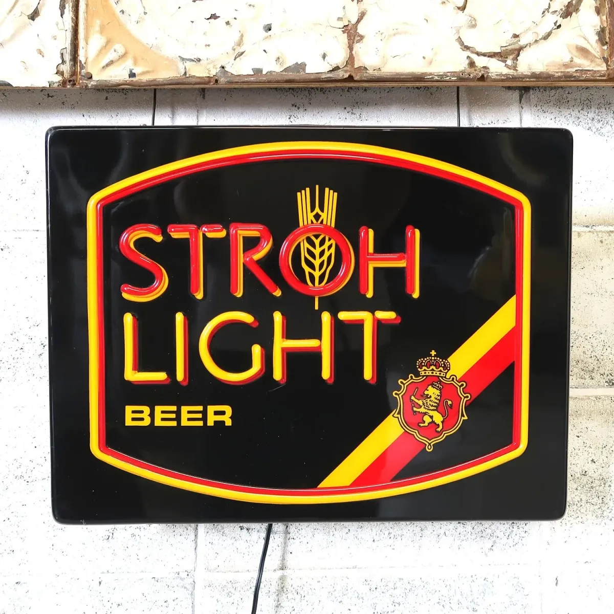 STROH LIGHT BEER ビンテージ ネオンデザイン ライトサイン