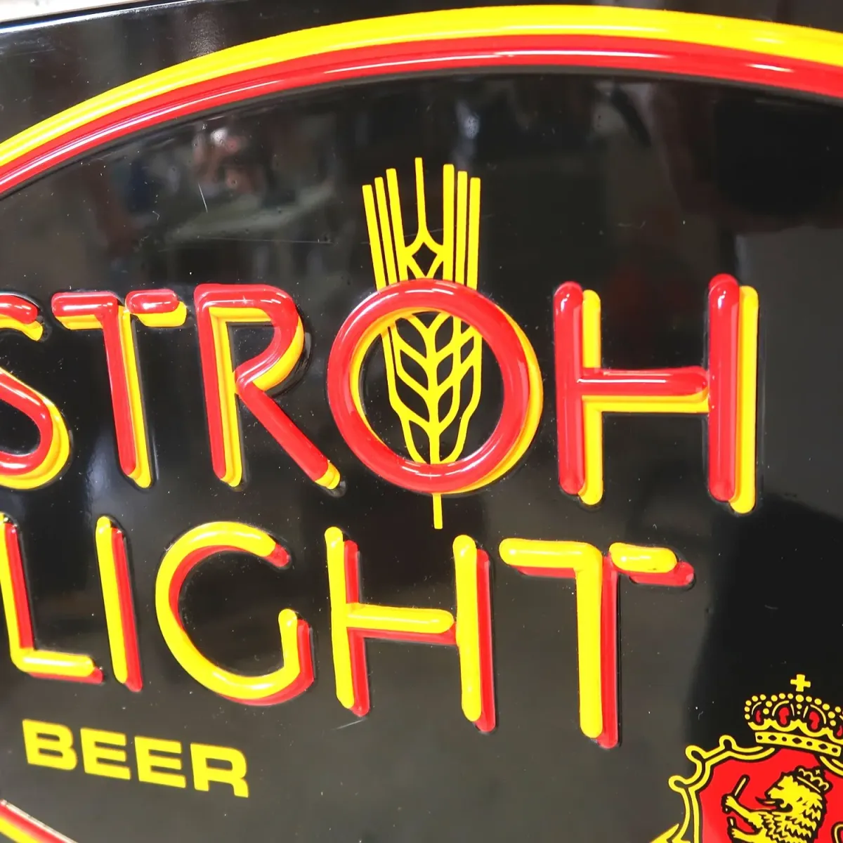 STROH LIGHT BEER ビンテージ ネオンデザイン ライトサイン