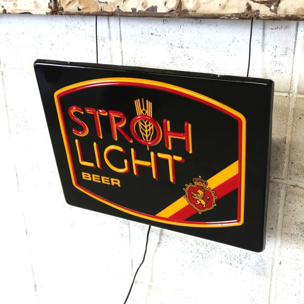 STROH LIGHT BEER ビンテージ ネオンデザイン ライトサイン