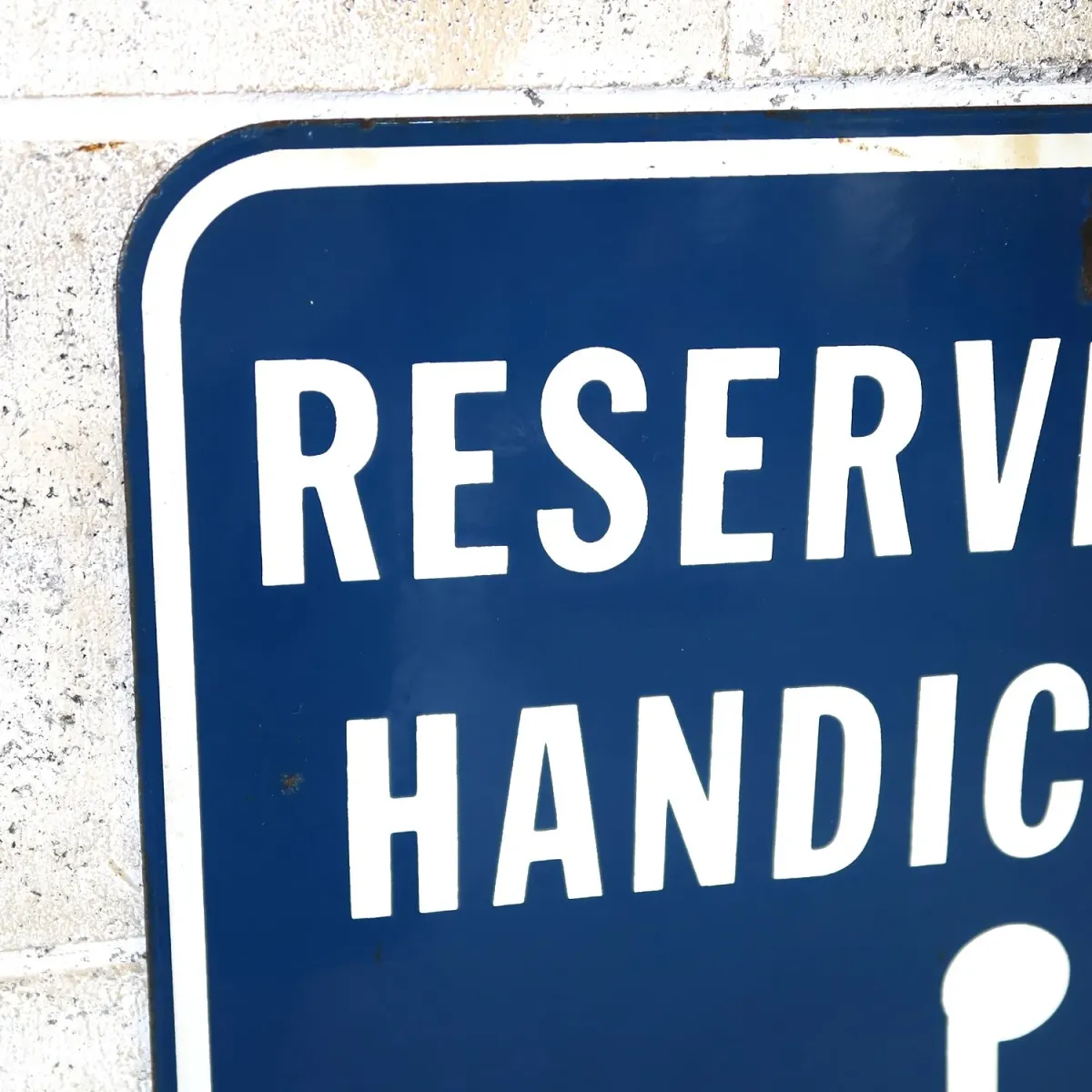 RESERVED FOR HANDICAPPED ロードサイン ホーロー