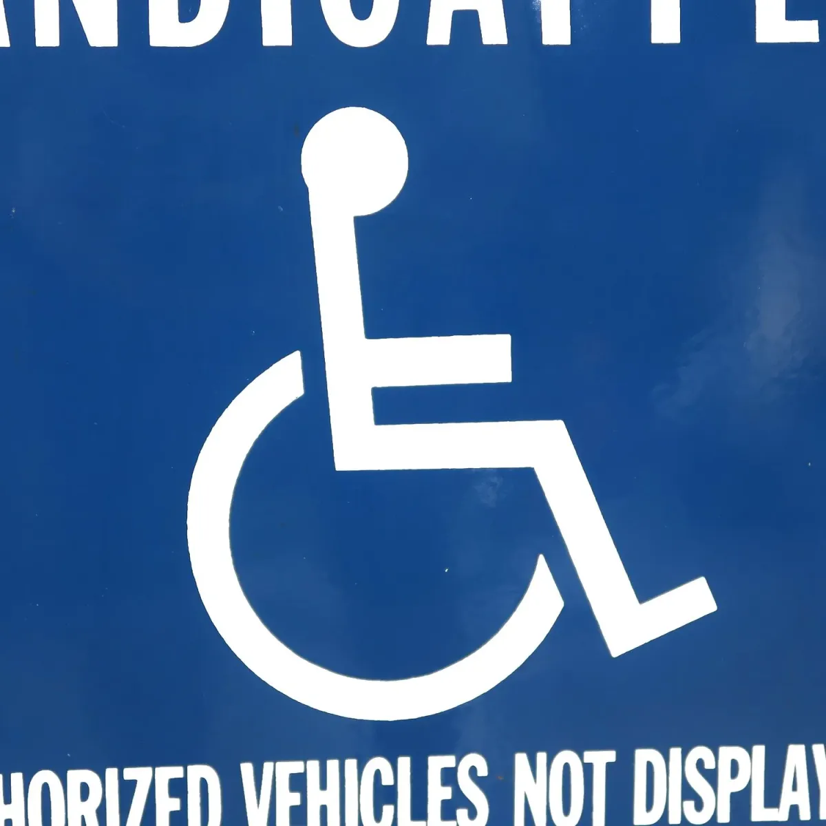 RESERVED FOR HANDICAPPED ロードサイン ホーロー