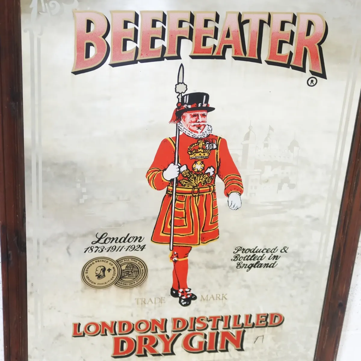 BEEFEATER ビンテージ 大型パブミラー