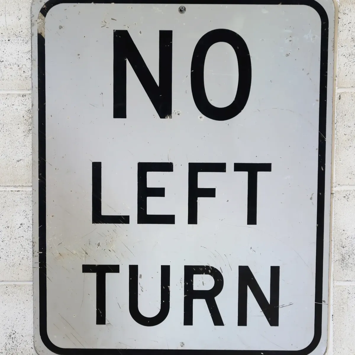 NO LEFT TURN ビンテージロードサイン