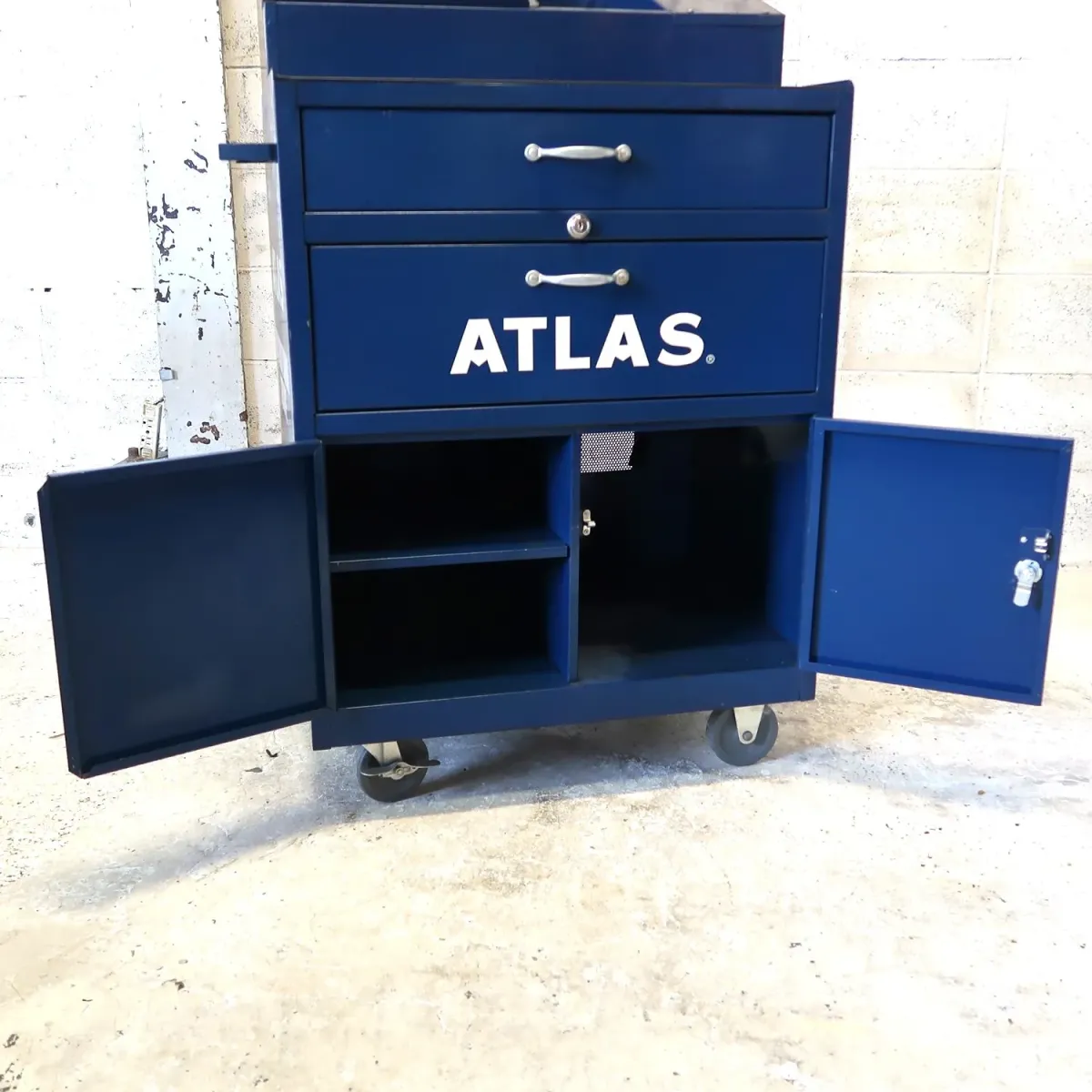 ATLAS ビンテージ メタルツールワゴン