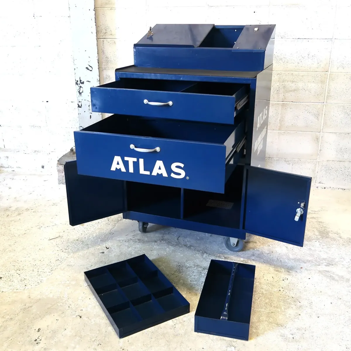 ATLAS ビンテージ メタルツールワゴン