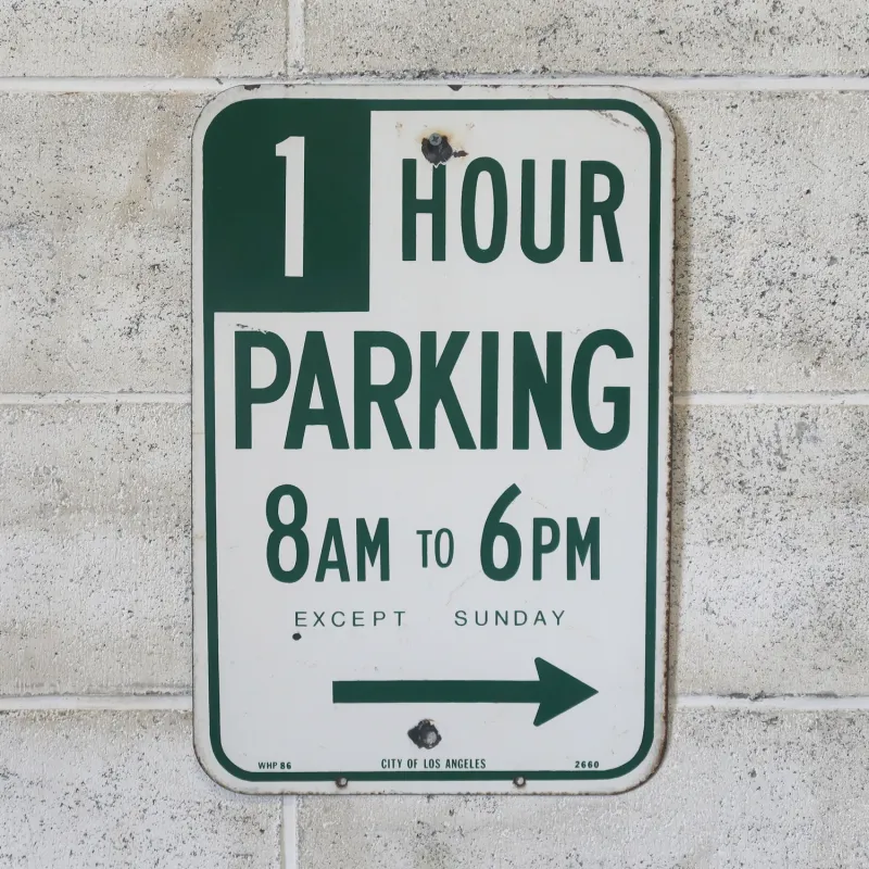 1 HOUR PARKING ロードサイン ホーロー