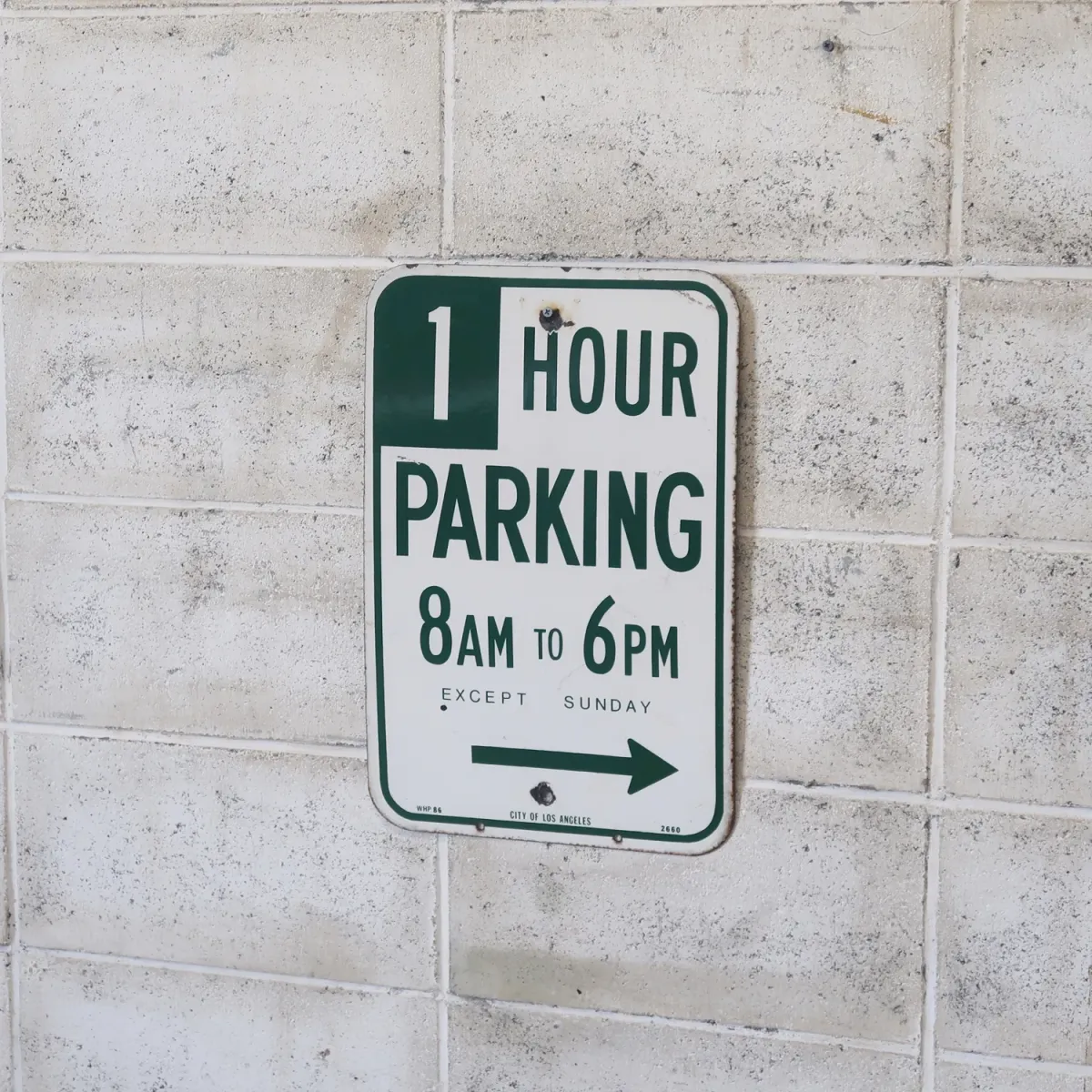 1 HOUR PARKING ロードサイン ホーロー