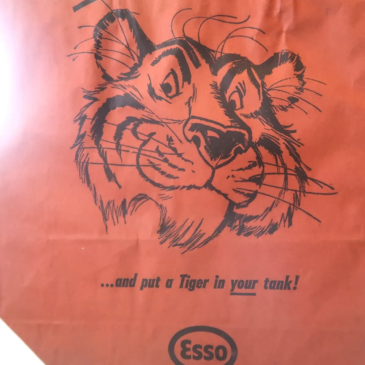 Esso ビンテージ ペーパーバッグ 額装