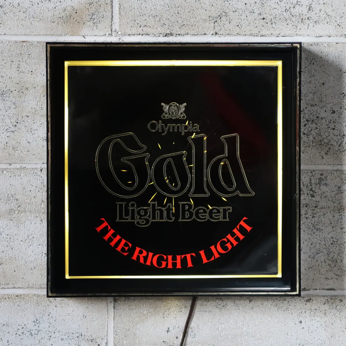 Olympia Gold Light Beer ビンテージ ライトサイン