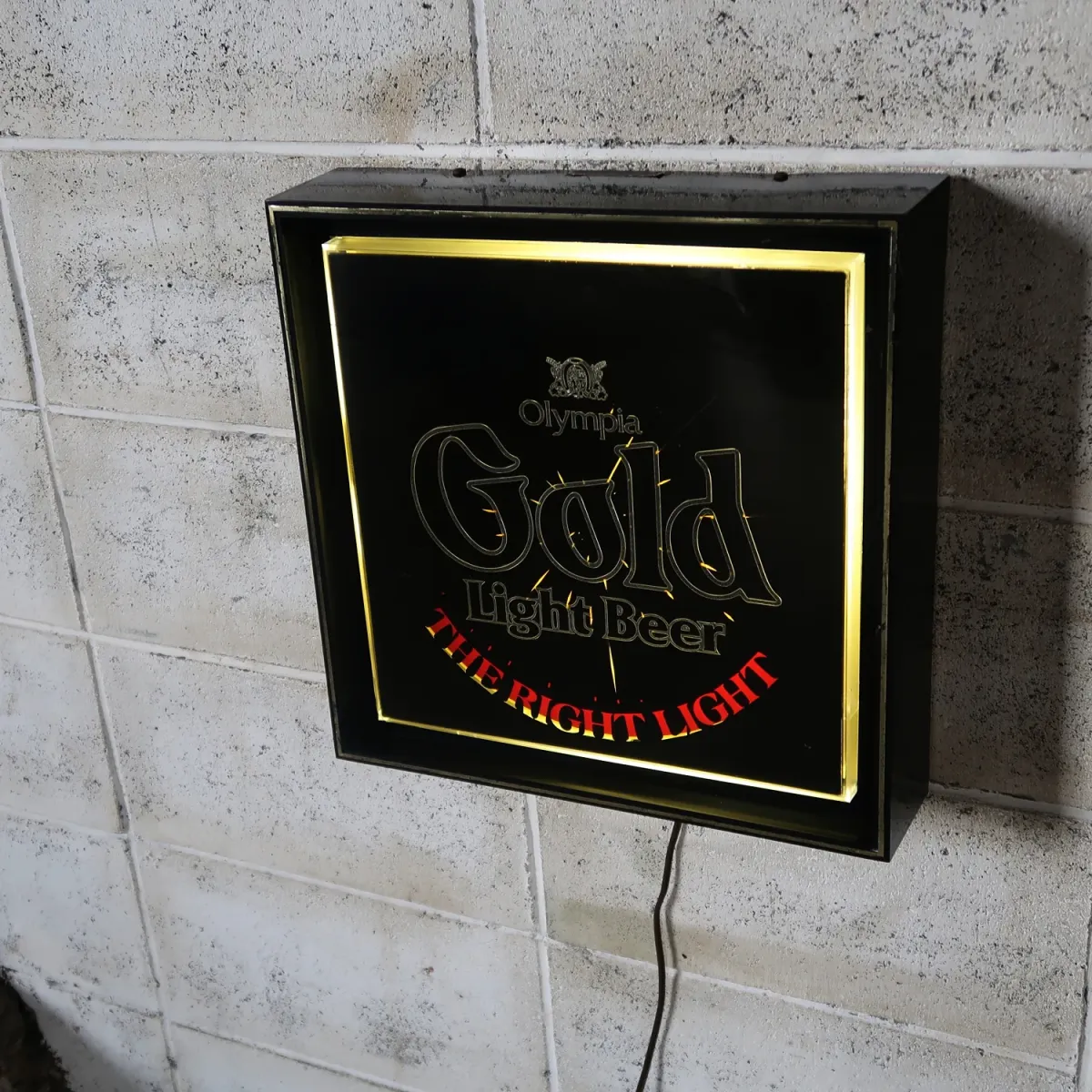 Olympia Gold Light Beer ビンテージ ライトサイン