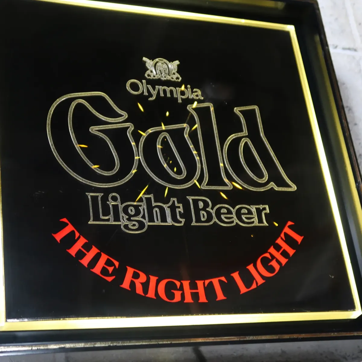 Olympia Gold Light Beer ビンテージ ライトサイン