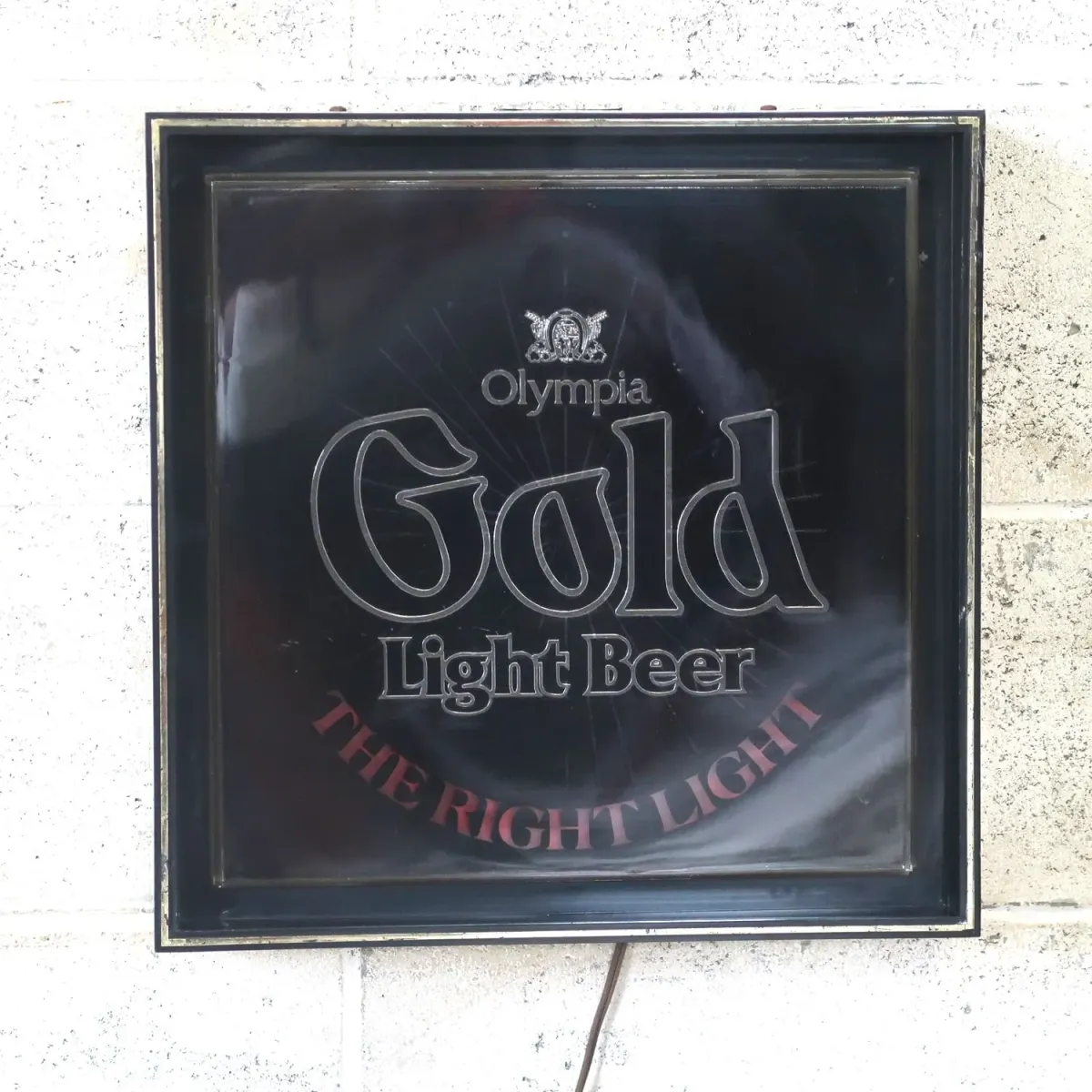 Olympia Gold Light Beer ビンテージ ライトサイン