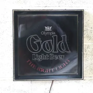 Olympia Gold Light Beer ビンテージ ライトサイン