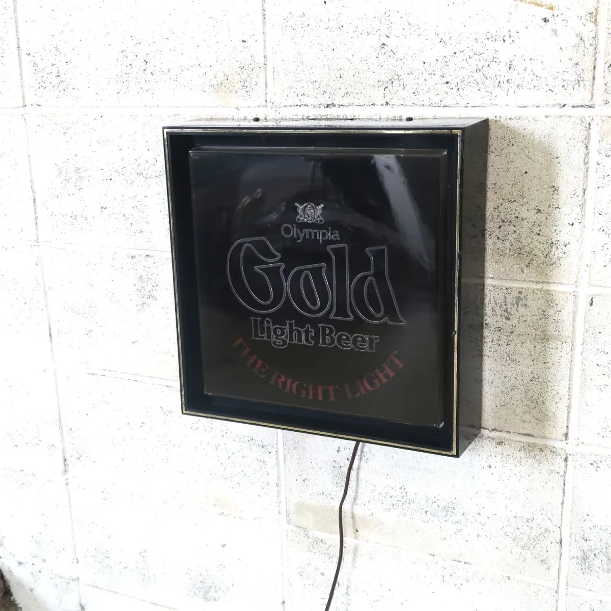 Olympia Gold Light Beer ビンテージ ライトサイン