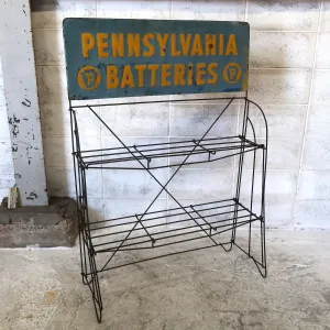 PENNSYLVANIA BATTERIES ビンテージ ディスプレイラック