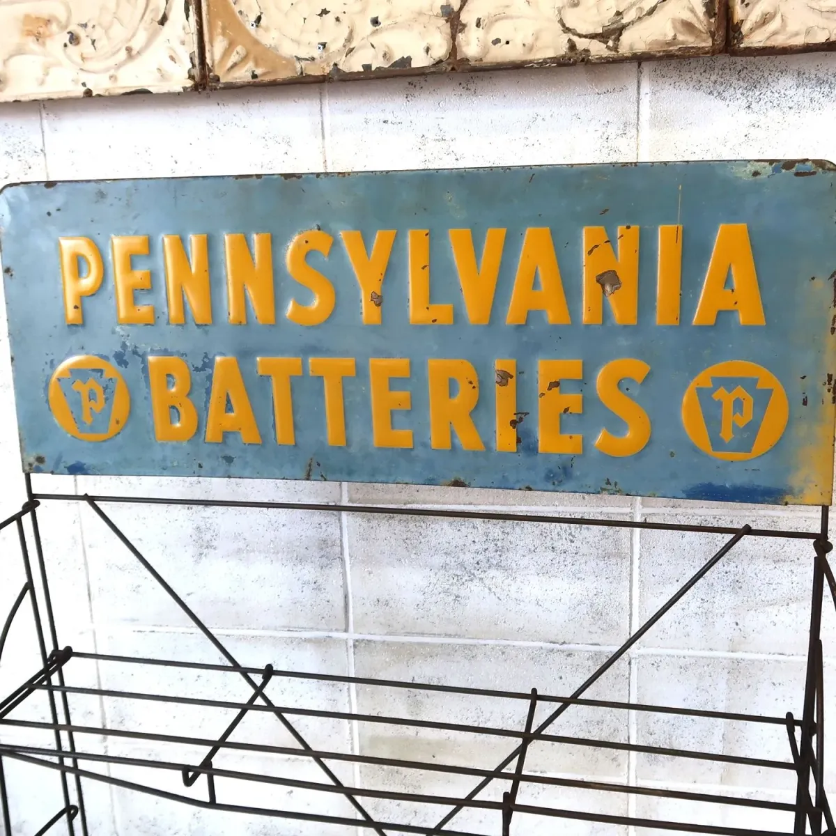 PENNSYLVANIA BATTERIES ビンテージ ディスプレイラック