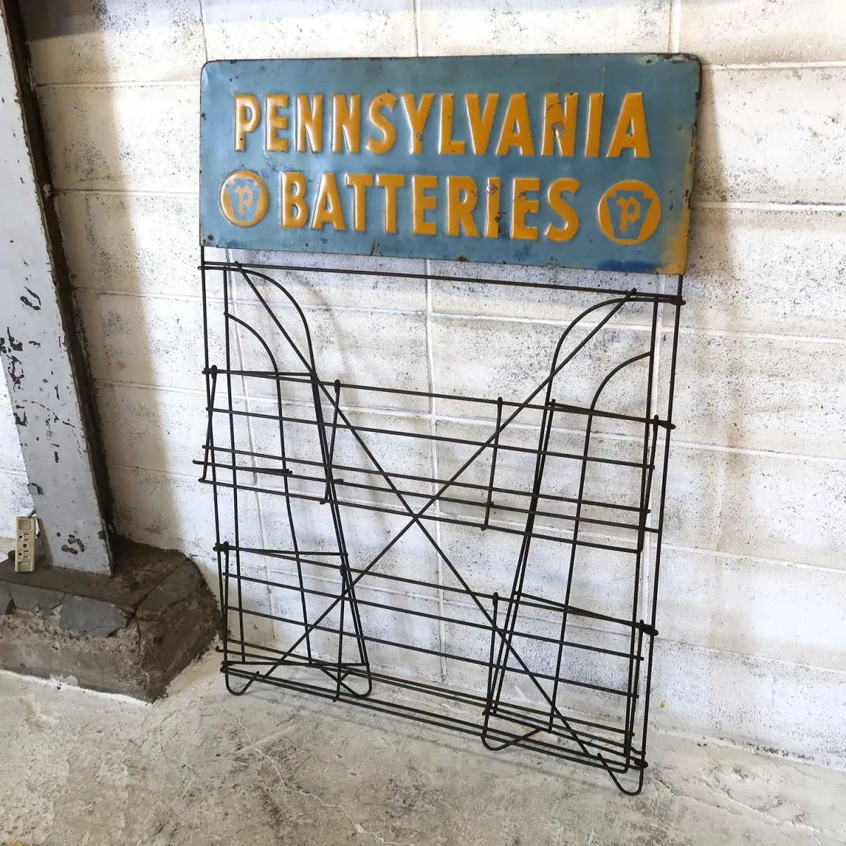 PENNSYLVANIA BATTERIES ビンテージ ディスプレイラック