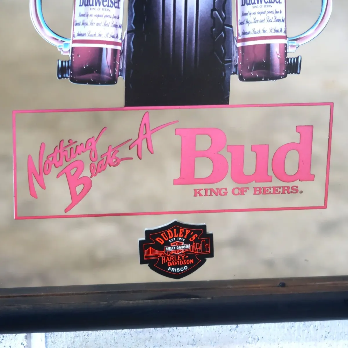 Budweiser ビンテージ パブミラー