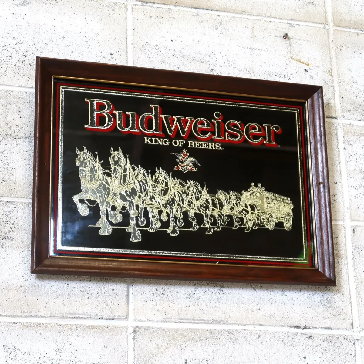 Budweiser ビンテージ パブミラー