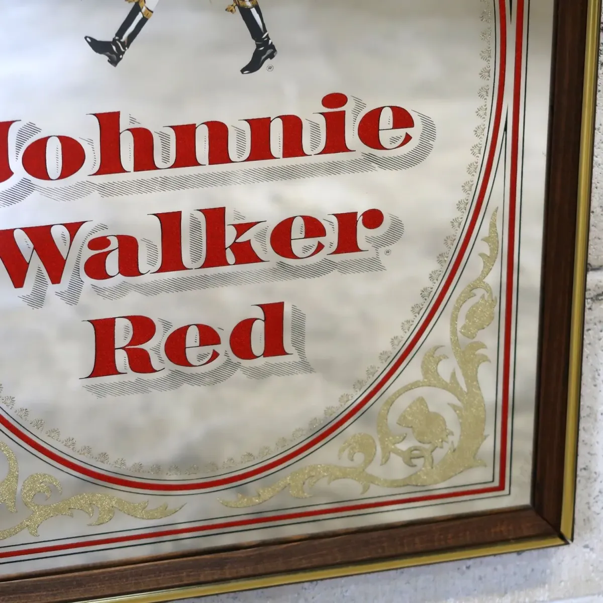 Johnnie Walker Red ビンテージ パブミラー