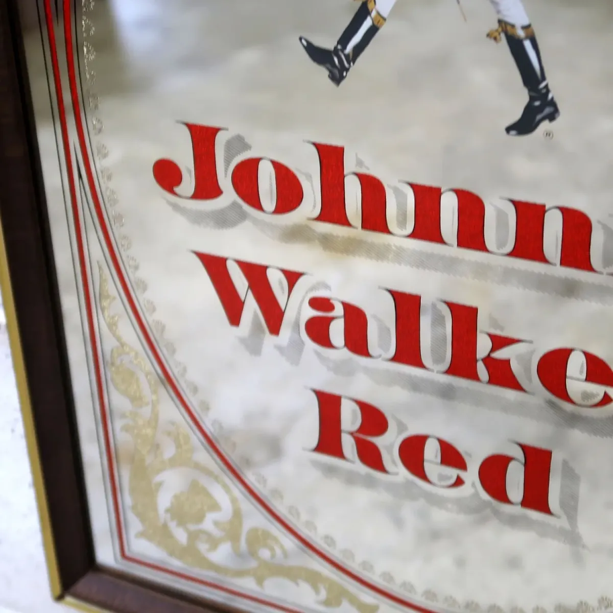 Johnnie Walker Red ビンテージ パブミラー