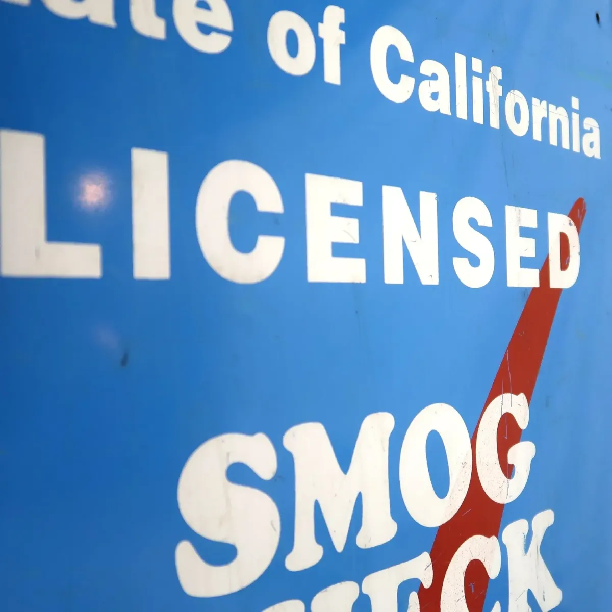 SMOG CHECK ビンテージ 両面メタルサイン