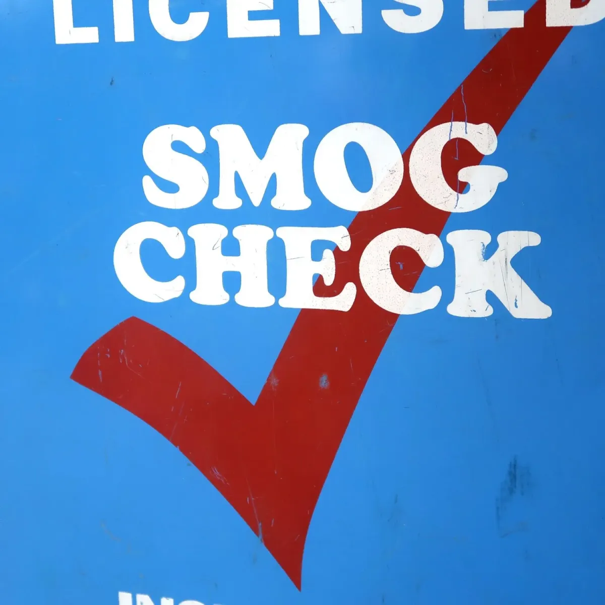 SMOG CHECK ビンテージ 両面メタルサイン