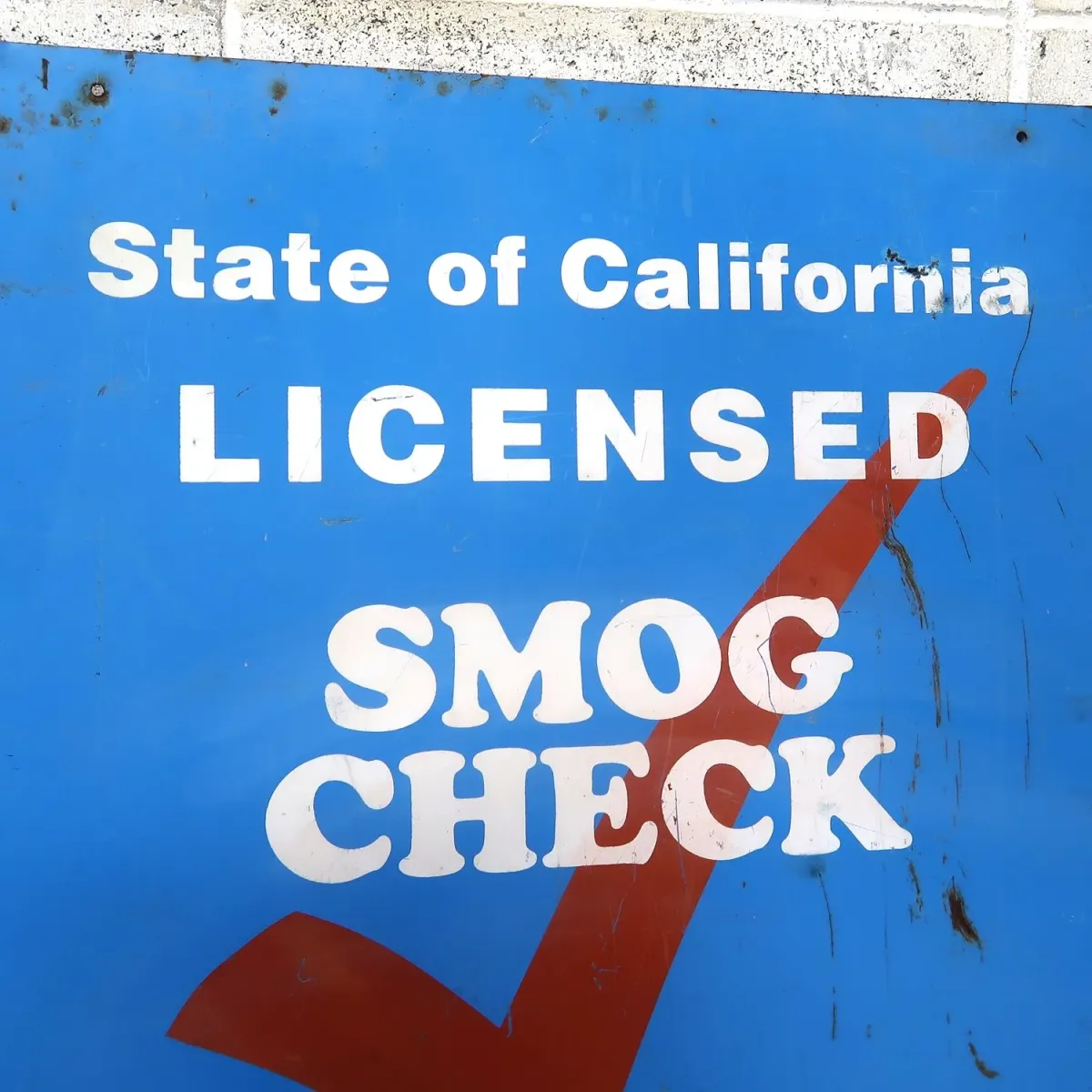 SMOG CHECK ビンテージ 両面メタルサイン