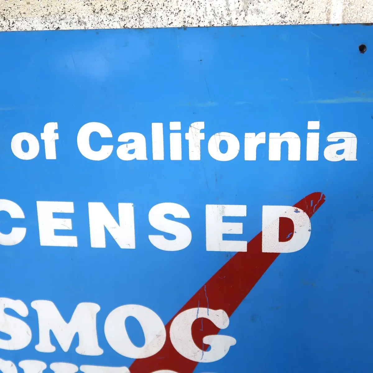 SMOG CHECK ビンテージ 両面メタルサイン