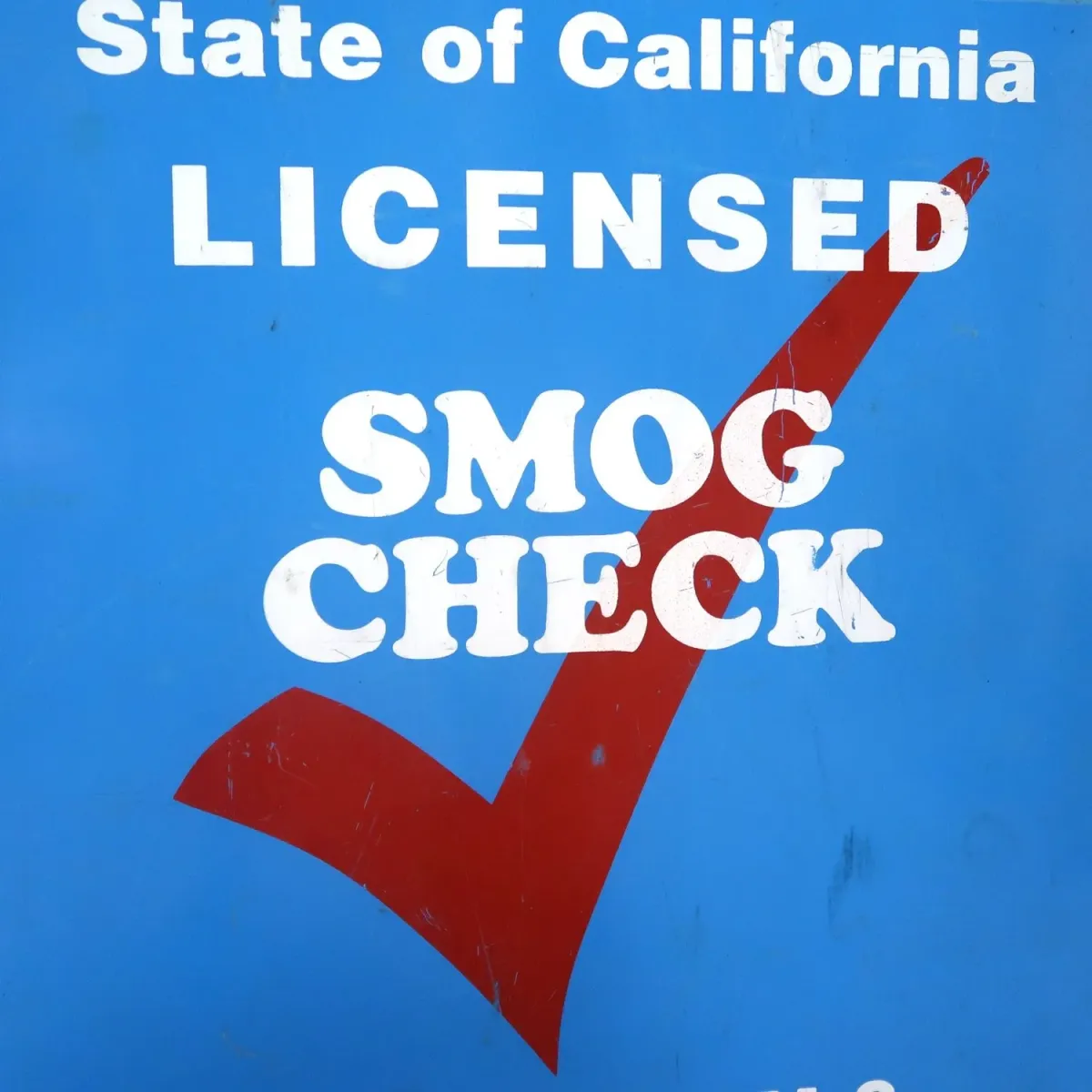 SMOG CHECK ビンテージ 両面メタルサイン