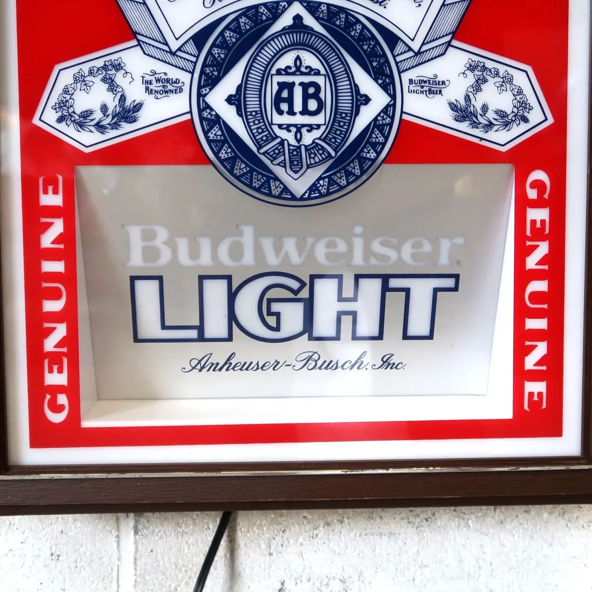 Budweiser LIGHT ビンテージ ライトサイン