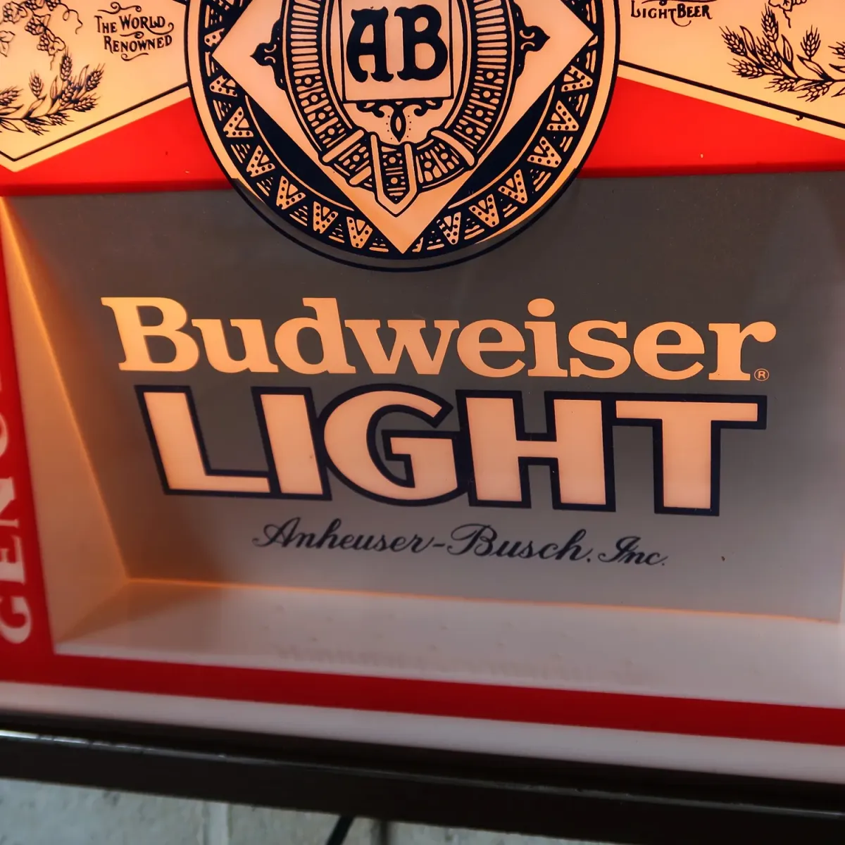 Budweiser LIGHT ビンテージ ライトサイン